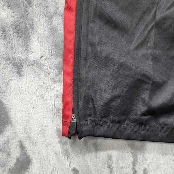 Vintage 90s Starter Pant Mens M Black Red Striped Windbreaker Trackpants Zip Hem - Picture 4 of 13